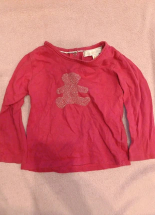 T-shirt broderie argentée nounours, marca: Lulu Castagnette, estado: Muito bom, tamanho: 12-18 meses / 80 cm, €1.00, €1.75 inclui Proteção do Comprador