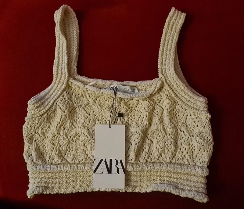 Zara, Tops, Zara Crochet Cropped Bustier Top Bralette
