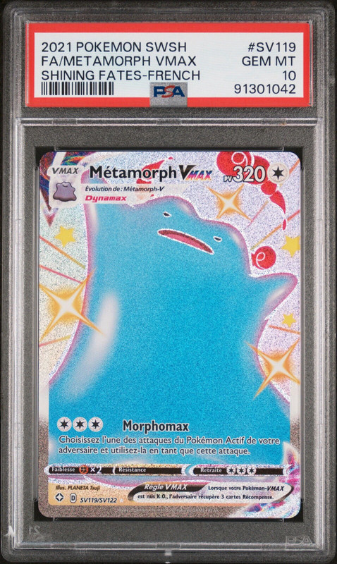 Carte Pokémon Métamorph VMAX SV119/SV122 PSA 10 Destinées Radieuses EB4.5 1