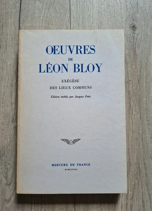 Exégèse des lieux communs ; Léon Bloy, staat: Heel goed, € 22,99, € 24,84 inclusief Kopersbescherming