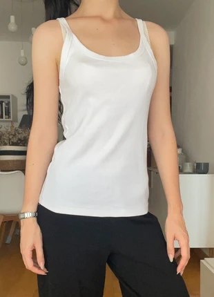 Camiseta tirantes Blanca Minimalist Chic Top, marque: H&M, état: Bon état, taille: M / 38 / 10, 5,00 €, 5,95 € Protection acheteurs incluse