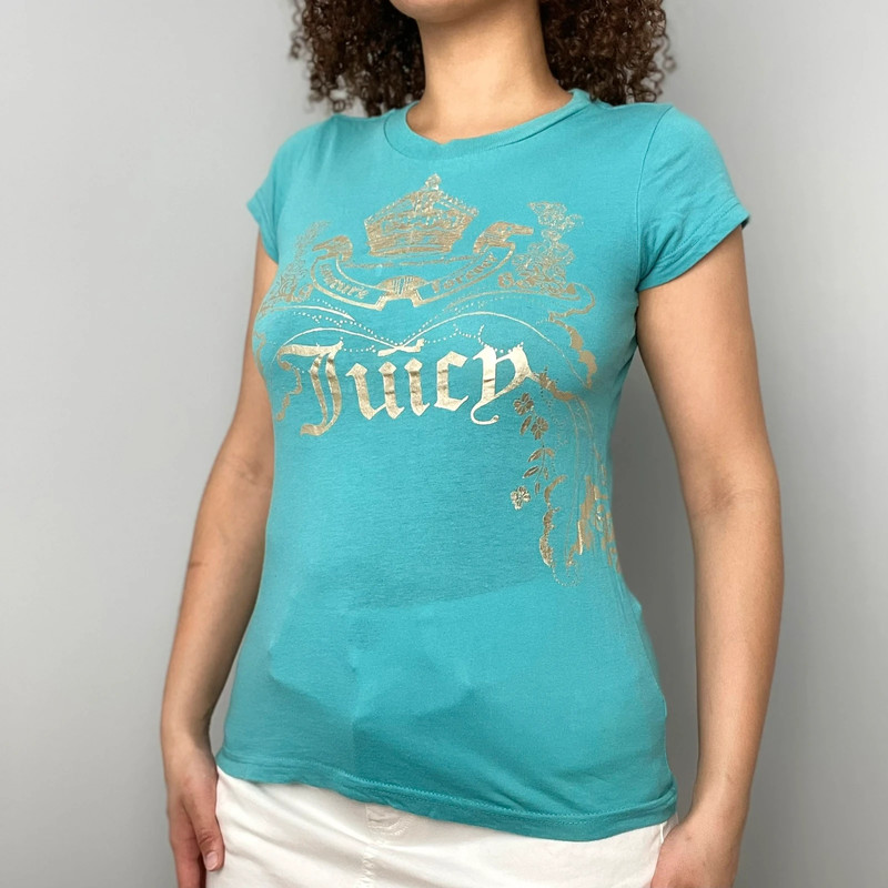 Juicy Couture Aqua Graphic Baby Tee 1