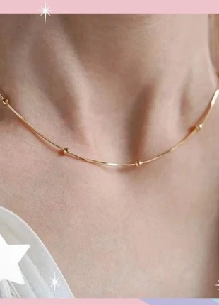 Minimalist Round Stainless Steel Gold Necklace With Beads - Elegant Fashion Accessory, condition: New without tags, £13.50, £14.88 includes Buyer Protection