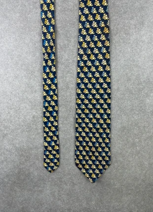 Cravate Bleue Jaune Motifs Vintage Soie 1980s 1990s, brand: Vintage Dressing, condizioni: Ottime, €5.00, €5.95 include la Protezione acquisti Pro