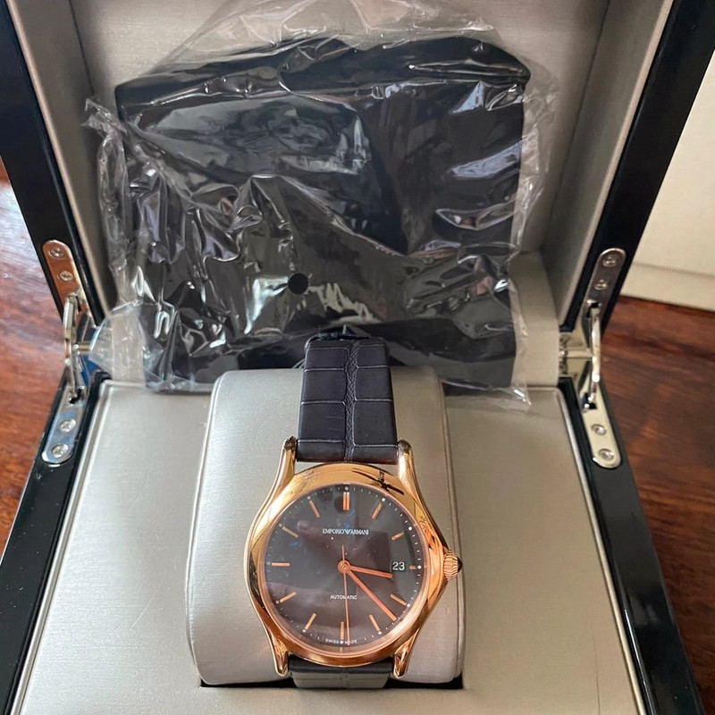 Emporio Armani Classic Gray Rose Gold Swiss MenS Ars 3104 Watch