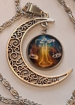 collier balance, balance, zodiaque, lune, zodiac, signe astrale, merk: Gypsy Soul, staat: Heel goed, € 3,99, € 4,89 inclusief Kopersbescherming Pro