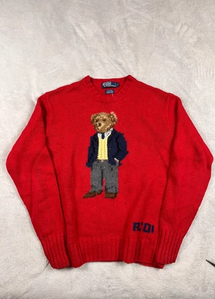 Ralph lauren teddy bear hand knitted sweater L, marque: Ralph Lauren, état: Très bon état, taille: M, 190,00 €, 200,20 € Protection acheteurs incluse