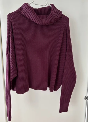 Bordeauxfarbener Hollister Strickpullover mit Rollkragen (XS), marke: Hollister, zustand: Sehr gut, größe: XS / 34 / 6, 12,00 €, 13,30 € inklusive Vinted-Käuferschutz
