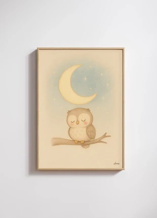 Poster: sleeping owl, merk: amera, staat: Nieuw met prijskaartje, € 6,50, € 7,53 inclusief Kopersbescherming Pro