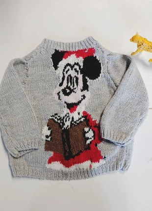 Gilet laine Mickey fait main 2ans 👕, marca: Fait Main, estado: Muito bom, tamanho: 24-36 meses / 92 cm, €3.00, €3.85 inclui Proteção do Comprador