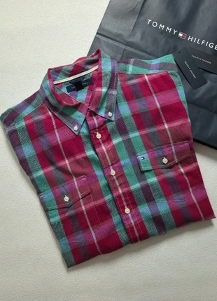 Chemise à Carreaux Fushia Tommy Hilfiger Taille XL, brand: Tommy Hilfiger, condition: Very good, size: XL, €12.00, €13.30 includes Buyer Protection