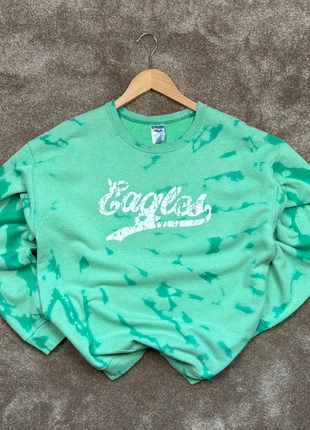 Sweat Vintage Jerzees “Eagles” Vert Tie & Dye – Taille L, Ambiance Sport US Custom, marca: Vintage Dressing, estado: Muy bueno, tamaño: L, 29,90 €, 32,10 € Protección al comprador Pro incluida