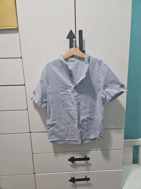 Camisa de rayas azul con blanco talla para 9años/9Y 1