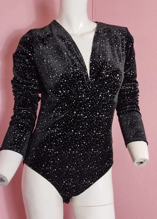 Body velours étoilé, merk: Shein, staat: Heel goed, maat: M / 38 / 10, € 4,95, € 5,90 inclusief Kopersbescherming