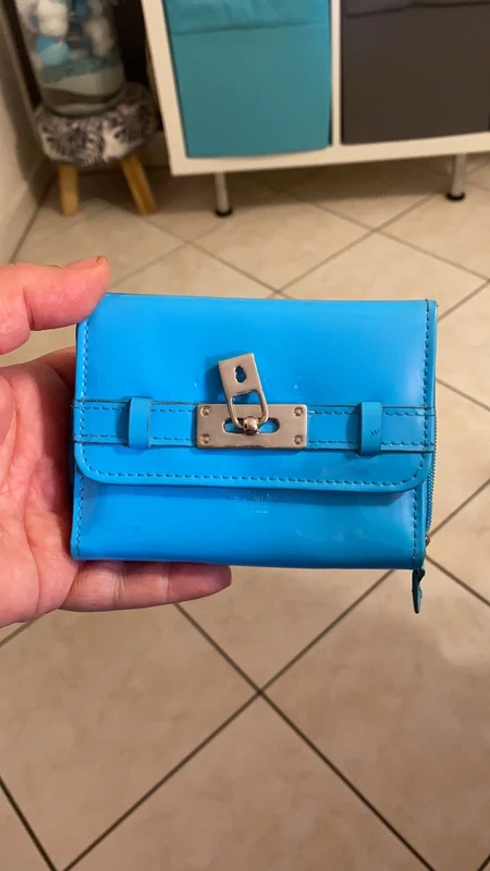 jolie porte-monnaie turquoise - photo numéro 8