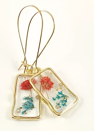 Boucles d'oreilles en résine et fleurs séchées, marca: MelyBelle, estado: Nuevo sin etiquetas, 4,00 €, 4,90 € Protección al comprador incluida