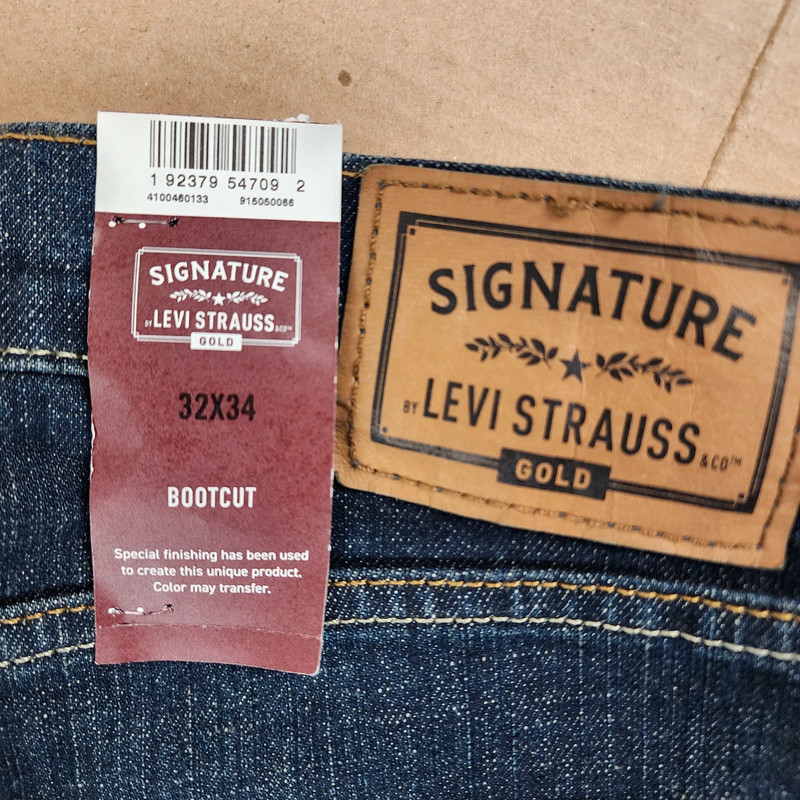 Levi Strauss Signature Gold Bootcut Jeans Blue Cotton Stretch Men's 32x34 3