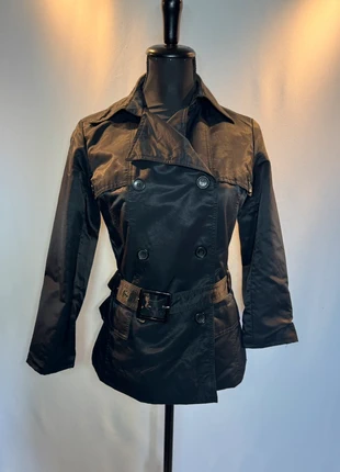 Veste mi saison manche 3/4 noir Zara avec ceinture trench, brand: Zara, condizioni: Ottime, taglia: S / IT 40 / EU 36, €14.90, €16.35 include la Protezione acquisti