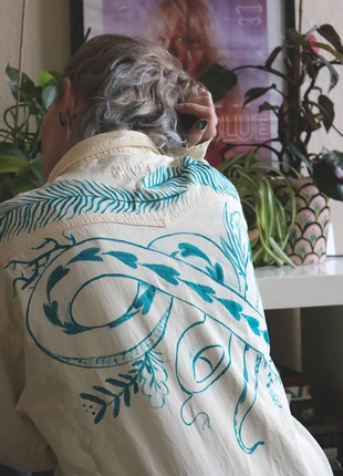 chemise coton epaisse peinte a la main upcyclée, marke: Fait Main, zustand: Sehr gut, größe: XL, 72,00 €, 76,30 € beinhaltet Vinted-Käuferschutz Pro