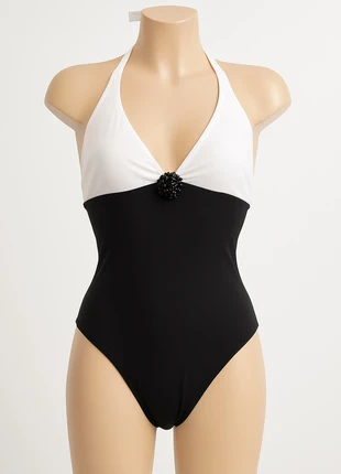 Costume intero bianco e nero swimsuit– Golden Lady elegante, marca: Golden Lady, estado: Novo com etiquetas, tamanho: XXL / 44 / 16, €8.00, €9.10 inclui Proteção do Comprador