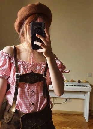 Rpsa karriert Dirndl Top Tracht traditionell, merk: Tracht, staat: Heel goed, maat: S / 36 / 8, € 8,00, € 9,10 inclusief Kopersbescherming