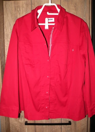 chemise veste Hucke woman rouge, marca: Hucke, estado: Muito bom, tamanho: XL / 42 / 14, €7.50, €8.58 inclui Proteção do Comprador