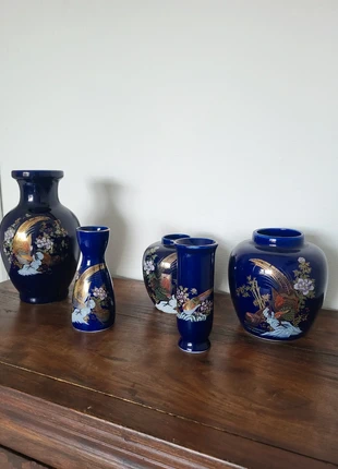 Lot de différentes décorations asiatiques bleu avec motif oiseaux, fleurs en verre, brand: Asian, condition: Very good, €17.00, €18.55 includes Buyer Protection