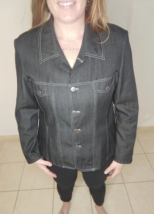 Veste jean grise, merk: Rosa Rosam, staat: Heel goed, maat: XXL / 44 / 16, € 5,00, € 5,95 inclusief Kopersbescherming