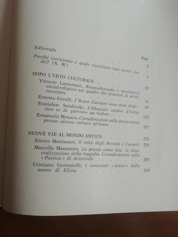 Religioni e Civiltà, Volume Primo 1972  3