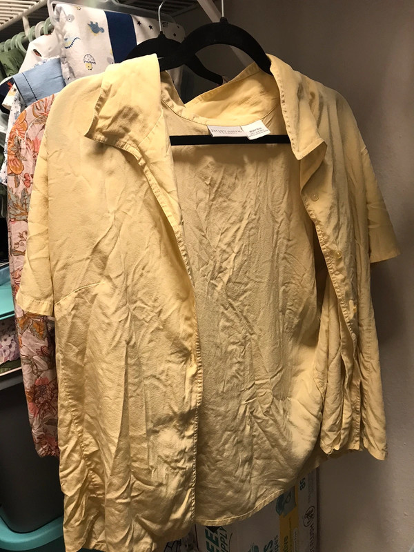 Yellow Vintage Button Up 1