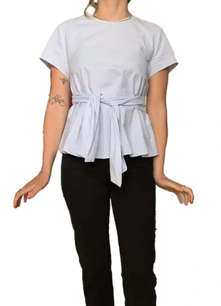 👚 Blouse bleu clair – Zara, marca: Zara, estado: Muito bom, tamanho: M / 38 / 10, €5.00, €5.95 inclui Proteção do Comprador