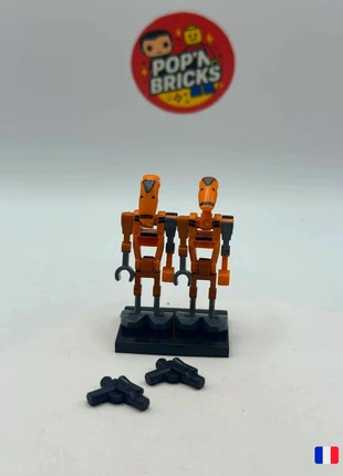 Figurine type LEGO – 2 Battle Droid – Star Wars – Droïde de combat orange, brand: Star Wars, condition: Very good, size: Preemie, up to 44cm, €3.30, €4.17 includes Buyer Protection