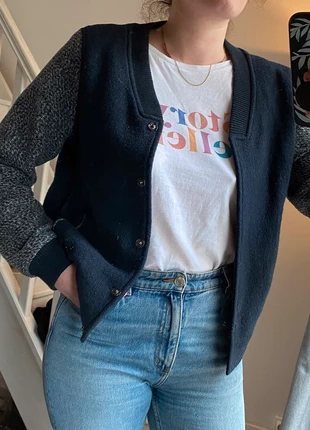 Teddy bleu et gris , brand: Pull & Bear, condition: Very good, size: M / 38 / 10, €7.00, €8.05 includes Buyer Protection