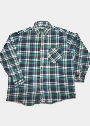 Flanel plaid long sleeve button down shirt check blue green casual, marque: canote, état: Très bon état, taille: M, 7,00 €, 8,05 € Protection acheteurs incluse