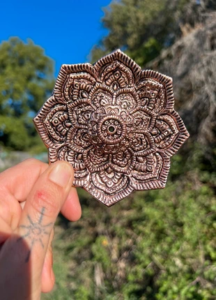 Porte Encens En Métal Cuivré Bronze Fleur De Lotus Mandala Boheme Hippie, brand: Boheme, condition: Very good, €13.00, €14.35 includes Buyer Protection