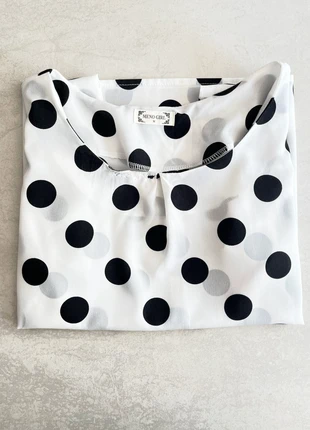 Blouse sans manches Meno blanche motif noir Col rond, Taille M, Très bon état, brand: Meño, condition: Very good, size: M / 38 / 10, €4.80, €5.74 includes Buyer Protection