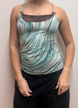 Y2K stripe slinky cami, brand: y2k, condition: Very good, size: S / 8, £25.00, £26.95 includes Buyer Protection Pro