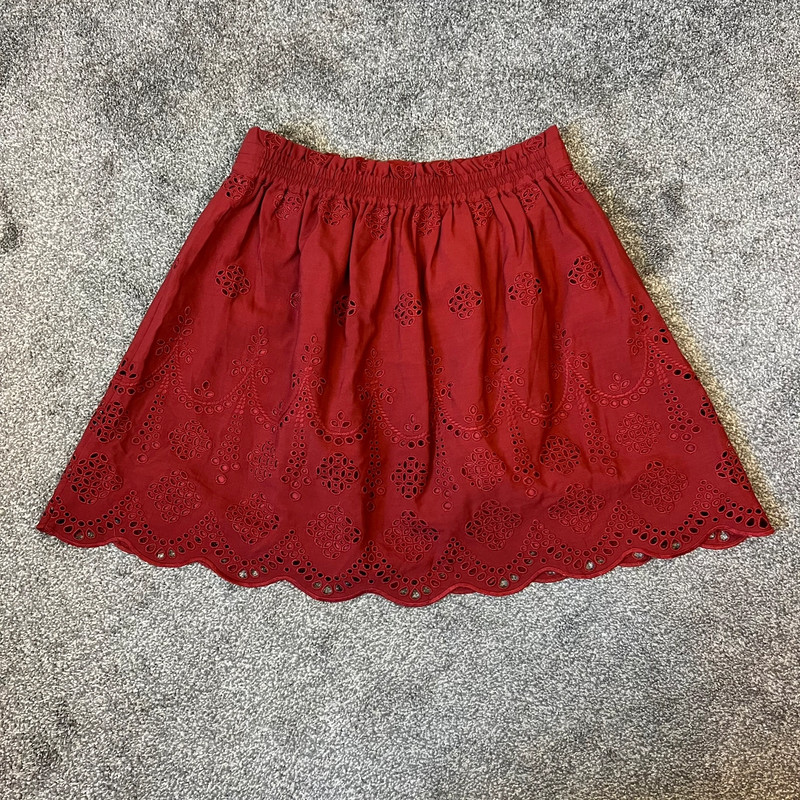 Madewell eyelet scalloped mini skirt 2