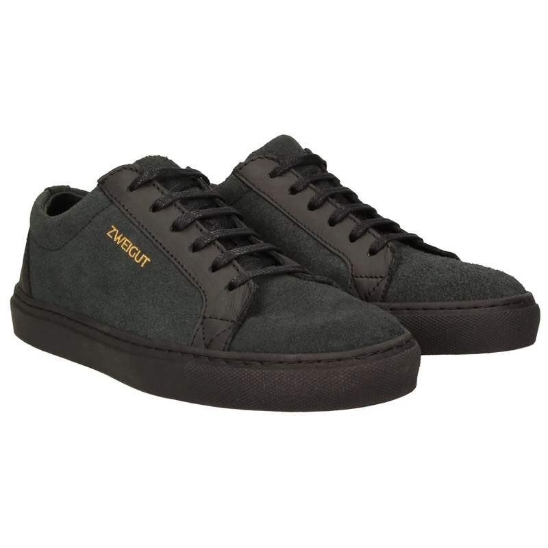 Sneakers Zweigut Chaussures noires eco con ues cuir marque