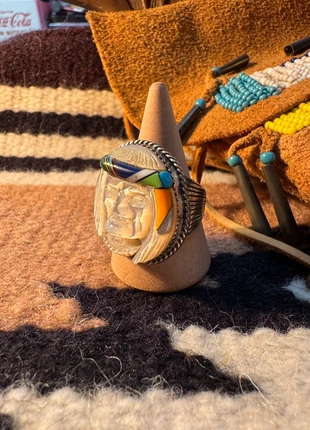 Bague Navajo bijouterie indienne pire, semi précieuse, brand: Navajo, condition: New without tags, size: 20.6 mm Ø, €139.00, €146.65 includes Buyer Protection Pro