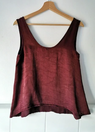 Burgundy Zara sleeveless satin top, marque: Zara, état: Neuf sans étiquette, taille: S / 36 / 8, 5,00 €, 5,95 € Protection acheteurs incluse