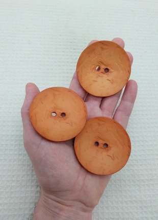 Grand bouton orangé effet poterie DILL, décoration couture DIY - 3pcs A0608, marca: Dill, estado: Muy bueno, 6,75 €, 7,79 € Protección al comprador Pro incluida