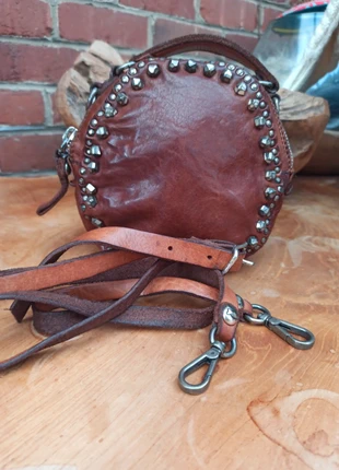 Campomaggi sac cuir rétro vintage bourse bandoulière amovible et poignée, merk: Campomaggi, staat: Heel goed, € 140,00, € 147,70 inclusief Kopersbescherming