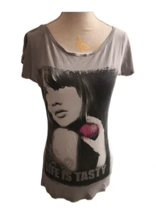 Tee shirt grisfemme T.S Pimkie, marque: Pimkie, état: Bon état, taille: S / 36 / 8, 3,00 €, 3,85 € Protection acheteurs incluse