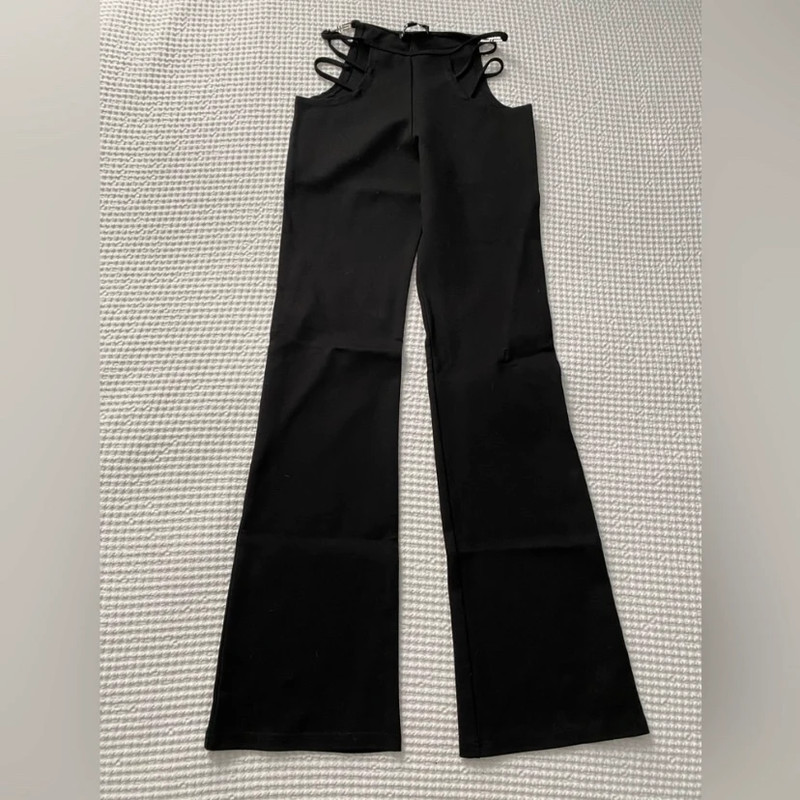 I.AM.GIA black lucid cut-out logo pants 2