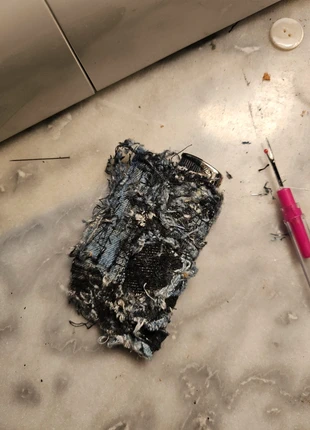 Cache feu boro jean bleu noir // blue black denim, marque: MONETDOR, état: Très bon état, 12,00 €, 13,30 € Protection acheteurs incluse