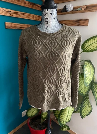 pull hiver oversize kaki - large vintage torsadé maille épais sweat - taille S, marca: Vintage Dressing, estado: Muito bom, tamanho: S / 36 / 8, €35.00, €37.45 inclui Proteção do Comprador