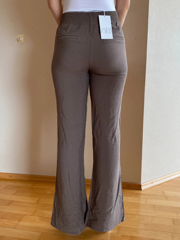 Kakaofarbene lockere Sommerhose, Gr. S, Zara 3