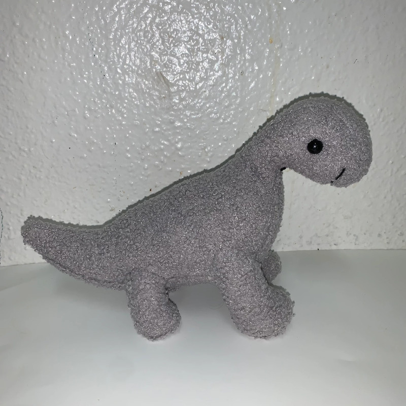 Gray Dinosaur Stuffed Animal Plush Toy 1