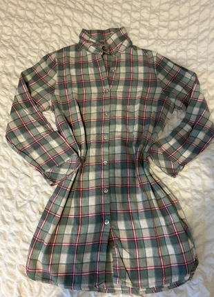 Longue chemise à Carreaux, merk: Queentex, staat: Nieuw zonder prijskaartje, maat: M / 38 / 10, € 3,00, € 3,85 inclusief Kopersbescherming